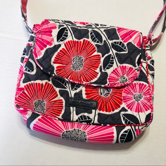 Vera Bradley Red and Pink Floral Purse - Picture 2 of 6